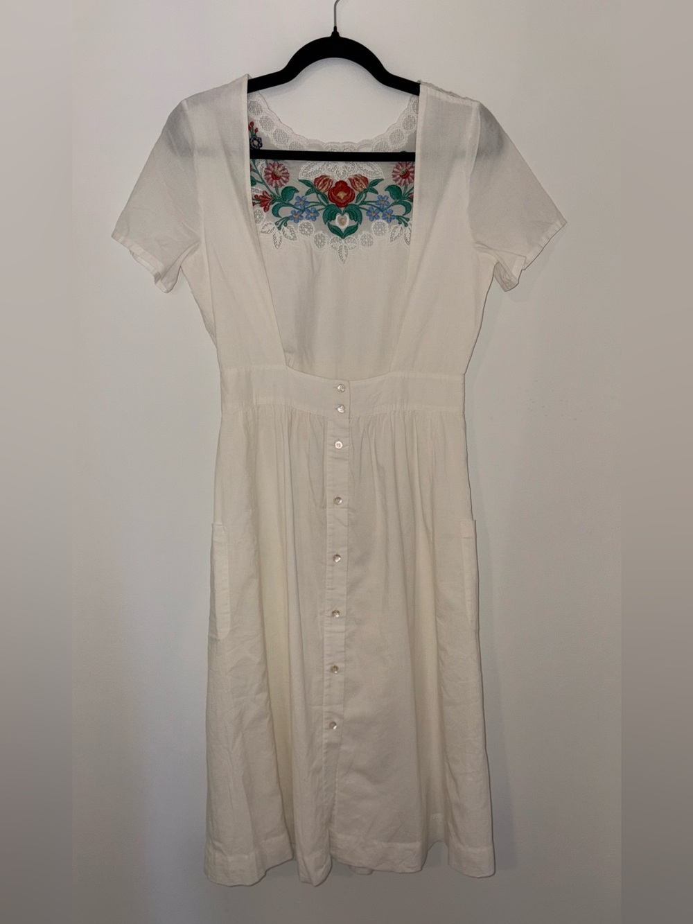 Sezane Odalie Dress Embroidered Floral FR 36/US 4 - Picture 4 of 7